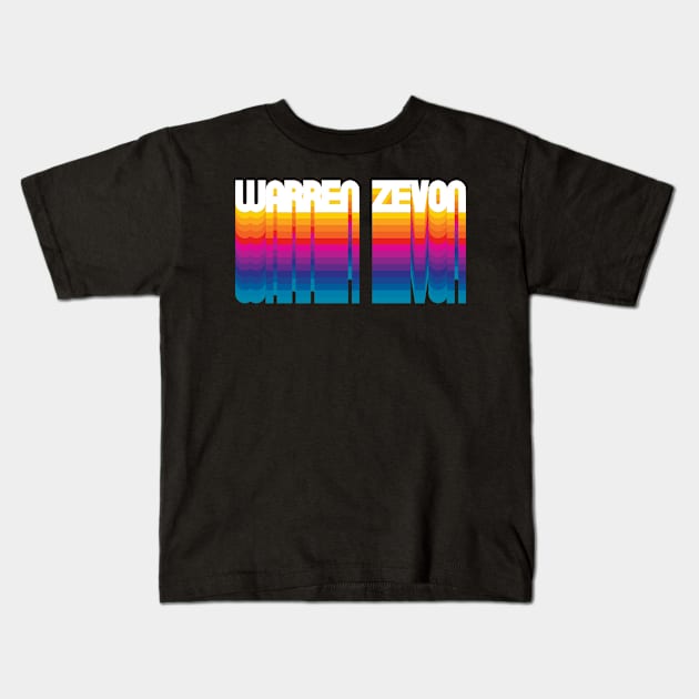 Retro Warren Proud Name Personalized Gift Rainbow Style Kids T-Shirt by Time Travel Style